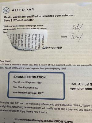 Prequalification letter that is nothing but a scam to get your financial information