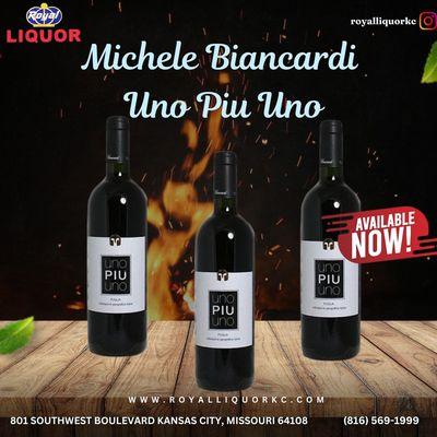 Michele Biancardi Uno Piu Uno is now available at Royal Liquor in Kansas City, MO.