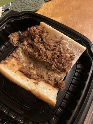 Cheesesteak no seeded roll and no onions