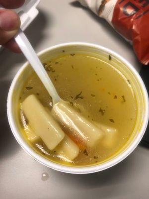 Chicken noodle soup, very hearty