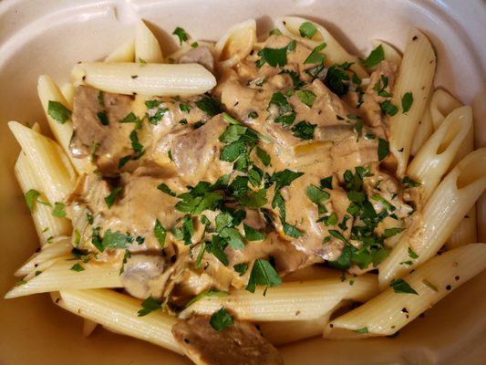 Creamy Mushroom & Seitan Penne