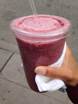 Fruit juice. More like a smoothie. Yummy and good size for $5