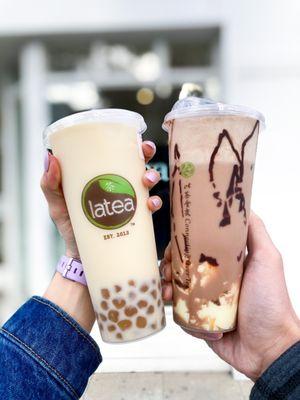 Jasmine Green Milk Tea and Tiramisu Milk Tea