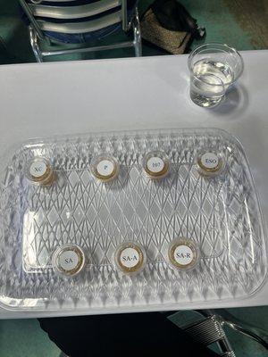 Sample/testing tray