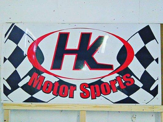 4'x8' lexan sign for HK Motorsport