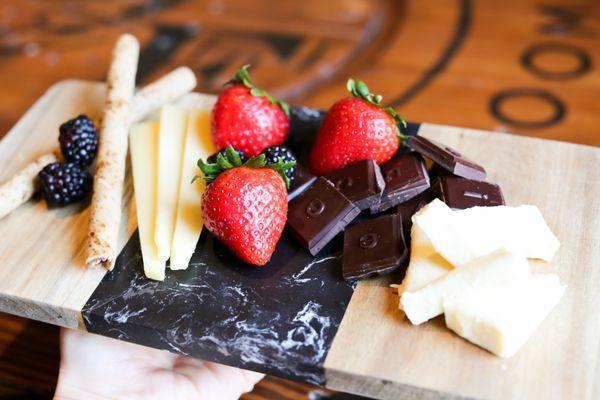 Chocolate, Cheese and Fruit Board