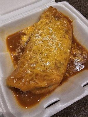 Wet bean and cheese burrito