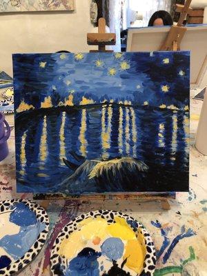 Vincent van Gogh's "Starry Night Over the Rhône" (sort of)