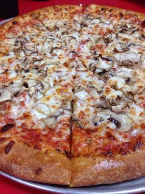 Mushroom pizza.