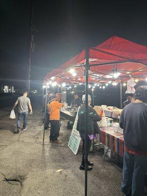 People are always supporting this local taco stand