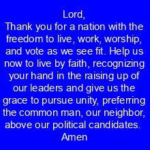 Prayer for Election Day.