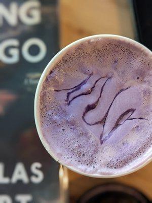 Purple Haze (Ube latte with foam)