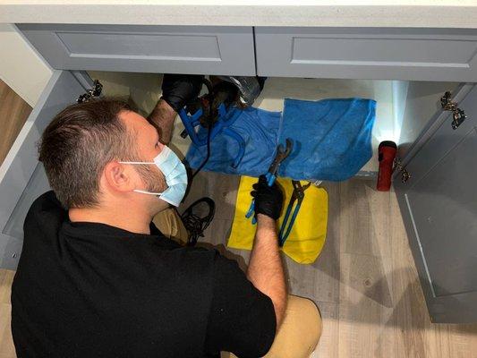 Changing the p-trap under the sink