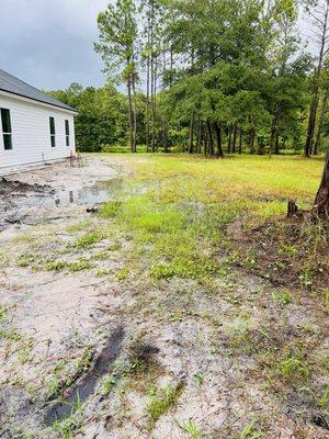 Did not prepare the ground before sod installation.