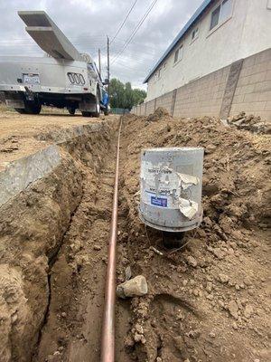 Total copper main water pipe repair 150ft