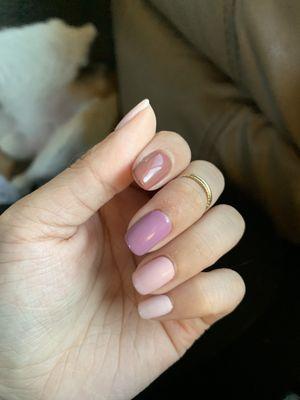 gel manicure on natural nails