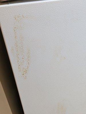 Stained fridge