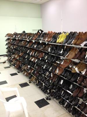 1 rack of horribly over priced shoes for guys