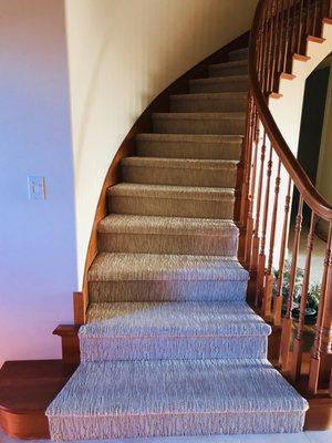 Joel took time to premeasure the house before our carpet was ordered.  Joel took a lot of time with our staircase installation.