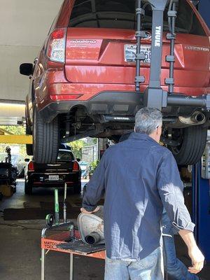 Working on my muffler.