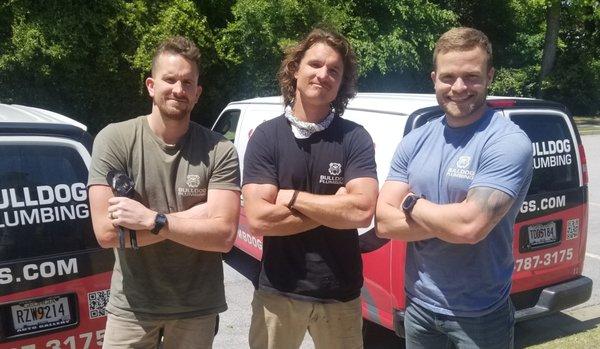 A quick pic break for our 3 man team as they are replumbing a pool clubhouse.
Caleb G., Jonah and Caleb J.