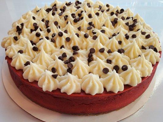 Red Velvet with homemade cream cheese frosting cheesecake