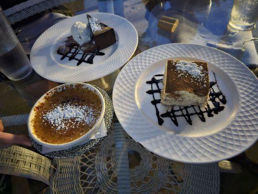 Dessert trio