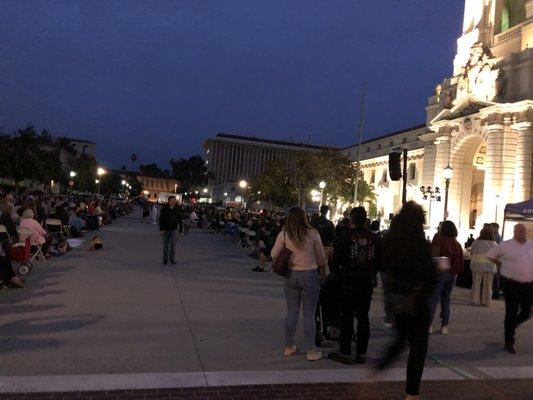 Beautiful night for a concert -- Pasadena City Hall