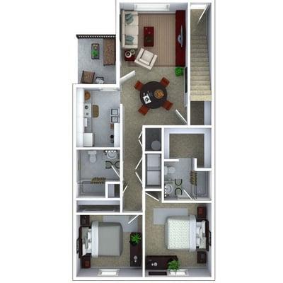 Two bedroom layout