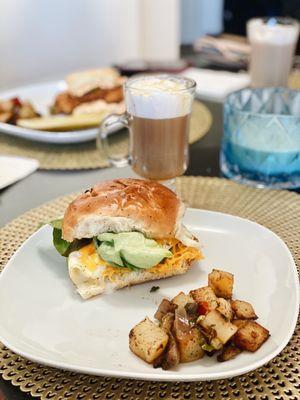 T.S.E. Breakfast Sando and Homefries