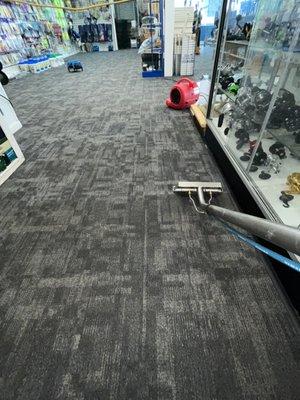 Commercial carpet cleaning.