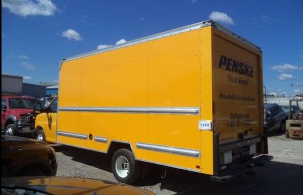 Completely repaired Penske Truck.