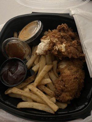 Chicken tenders and fries