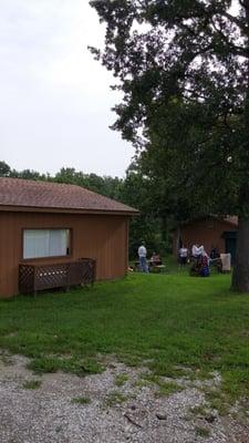 Picture of a couple of the cabins.  Had a family get together.