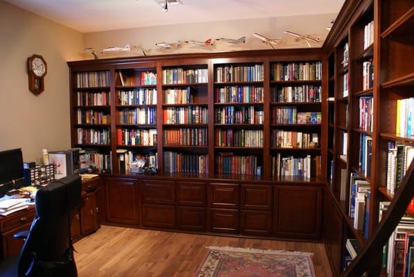 Libraries are excellent way to not only feature your literary accomplishments but also create areas for storage and display.