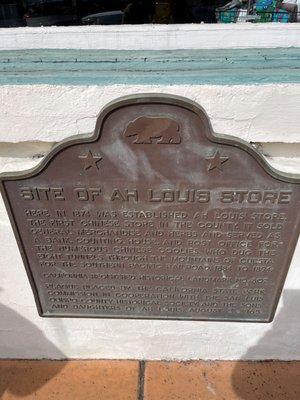 Site of the Ah Louis Store sign/