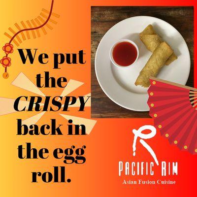 We put the crispy back in the egg roll.  Place your order now!! #amarillosbestchinesefood #chinesefood