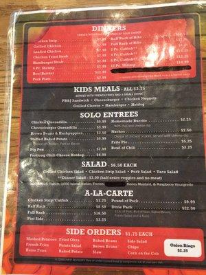 Menu Back