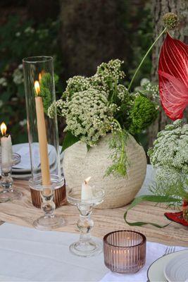 Details of table decorations