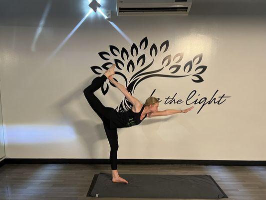 Our instructor Anna demonstrates a hot 26 pose. Hot 26 is a series of poses that provides benefits for the total body, mind, and spirit.