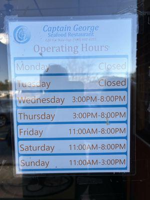 Current operating hours 1/4/2024