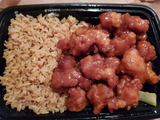 General Tso with plain fried rice