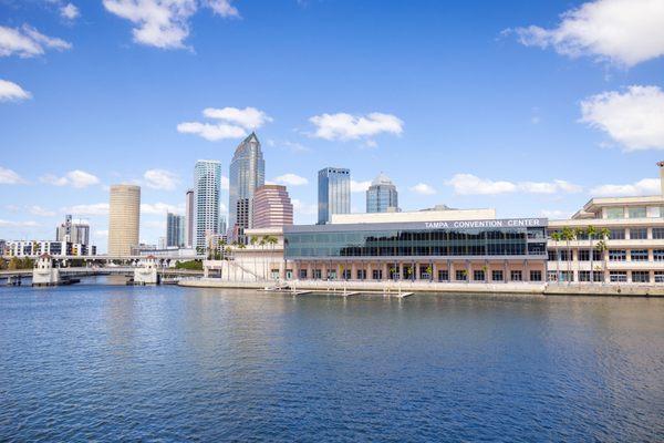 Newly renovated Tampa Convention Center, view from the water