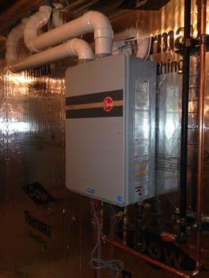 Tankless water heater.