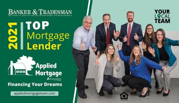 Applied Mortgage wins the Banker and Tradesman award for the second year in a row.