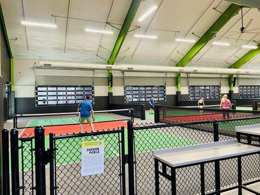 Indoor pickleball courts