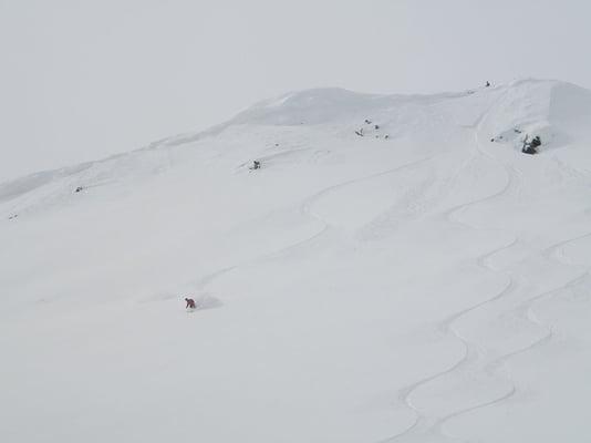 devon and jeff skiing peak 6