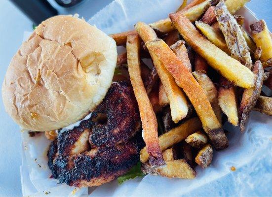 Deluxe Grilled Chicken with Hand Cut French Fries