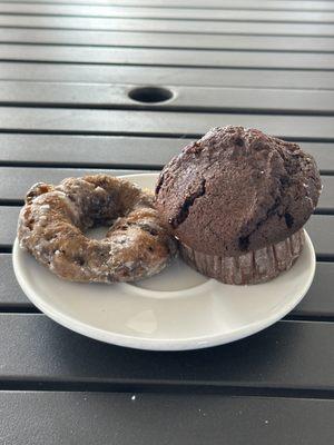 Donut and muffin