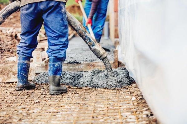 Pouring concrete